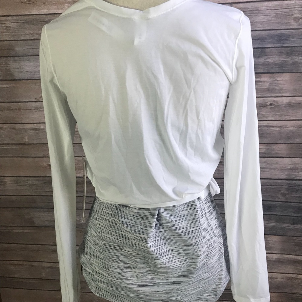 NWT WHITE LULULEMON TIED TO IT WRAP LONG SLEEVE 8 - Picture 6 of 8